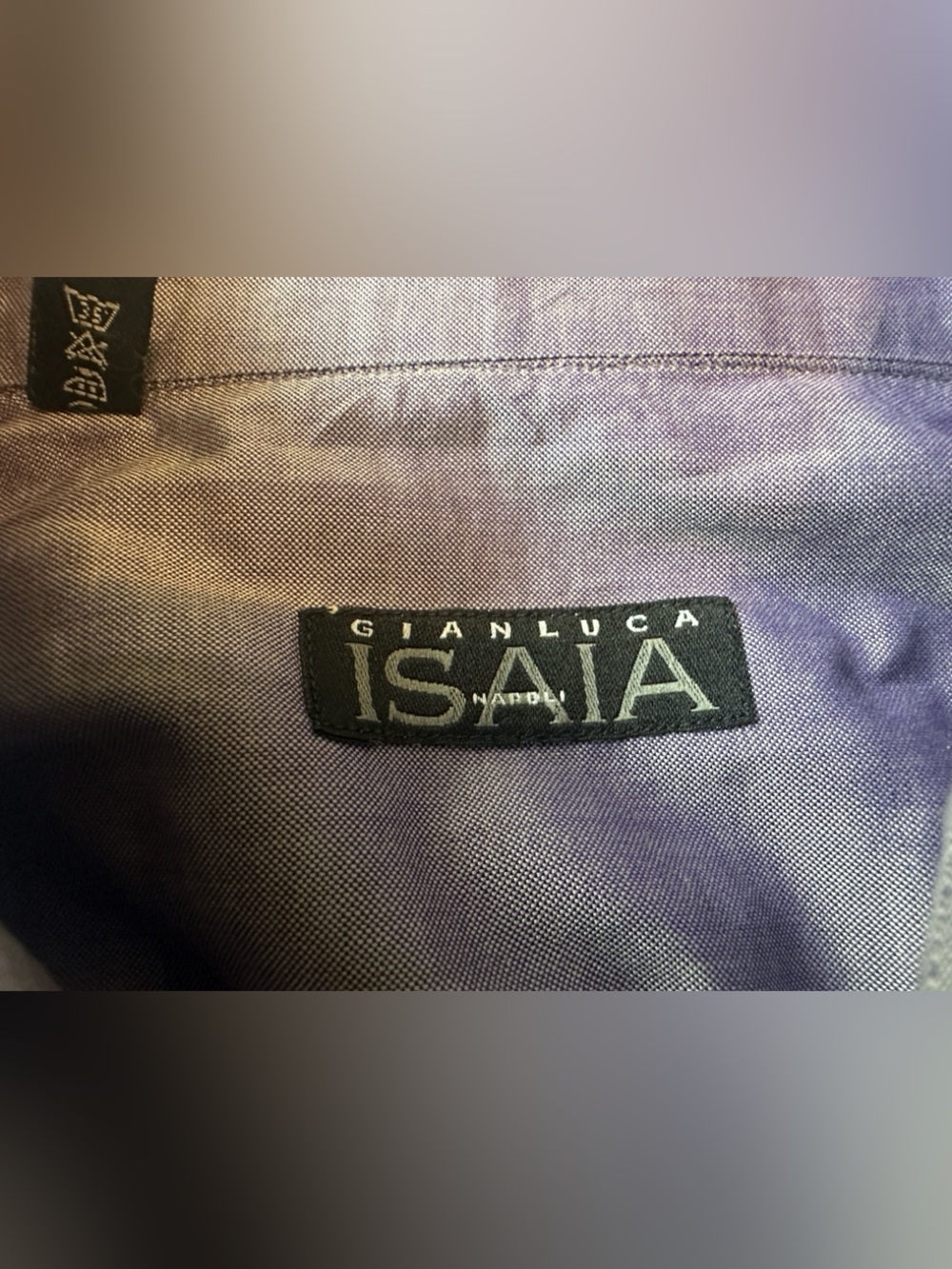 Gianluca Isaia Napoli Purple Classic Spread Collar Men's Dress Shirt Size 16